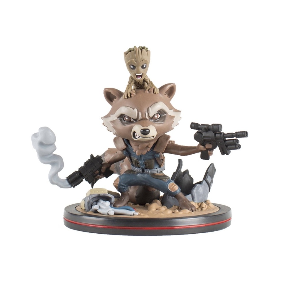 Q FIG MARVEL FIGURE ROCKET RACCOON GROOT GUARDIANS OF THE GALAXY VOL 2